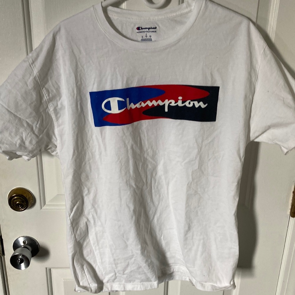 Champion box logo tee